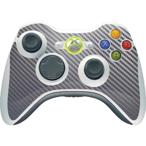 Silver Carbon Fiber Specialty Texture Material Xbox 360 Wireless Controller Skin
