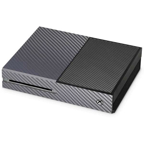 Silver Carbon Fiber Specialty Texture Material Xbox One Console Skin