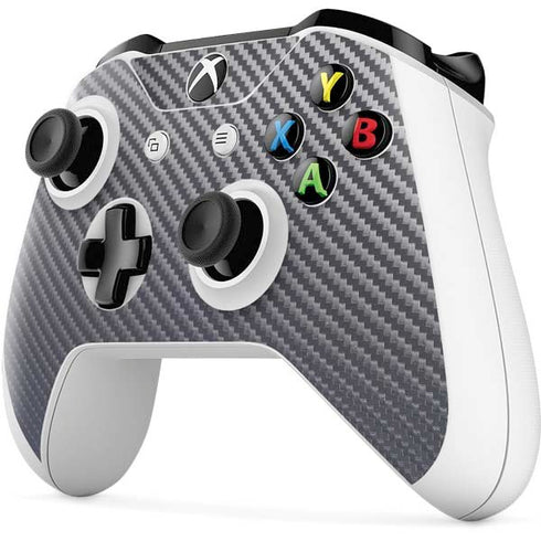 Silver Carbon Fiber Specialty Texture Material Xbox One S All-Digital Edition Bundle Skin