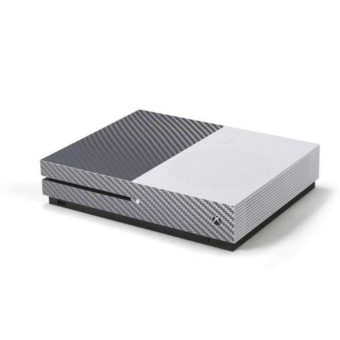 Silver Carbon Fiber Specialty Texture Material Xbox One S Console Skin