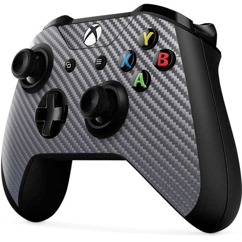 Silver Carbon Fiber Specialty Texture Material Xbox One X Controller Skin