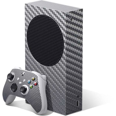 Silver Carbon Fiber Specialty Texture Material Xbox Series S Bundle Skin