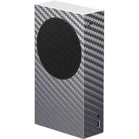 Silver Carbon Fiber Specialty Texture Material Xbox Series S Console Skin