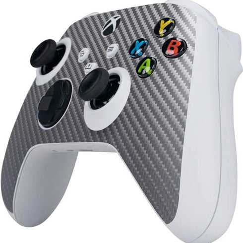 Silver Carbon Fiber Specialty Texture Material Xbox Series S Controller Skin