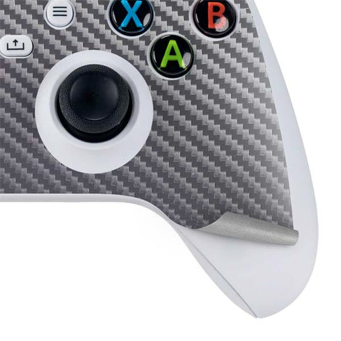 Silver Carbon Fiber Specialty Texture Material Xbox Series S Controller Skin