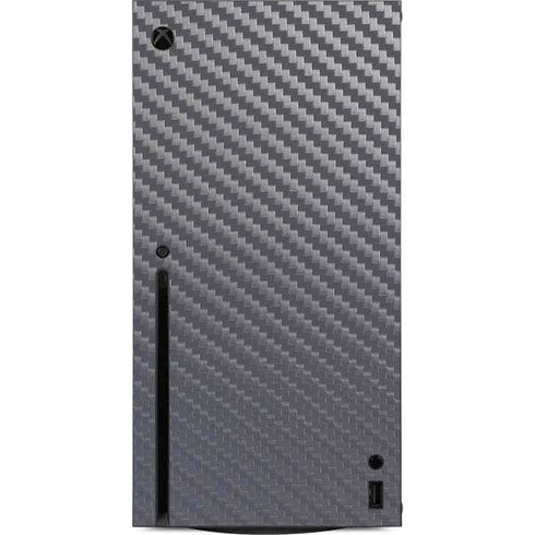 Silver Carbon Fiber Specialty Texture Material Xbox Series X Console Skin