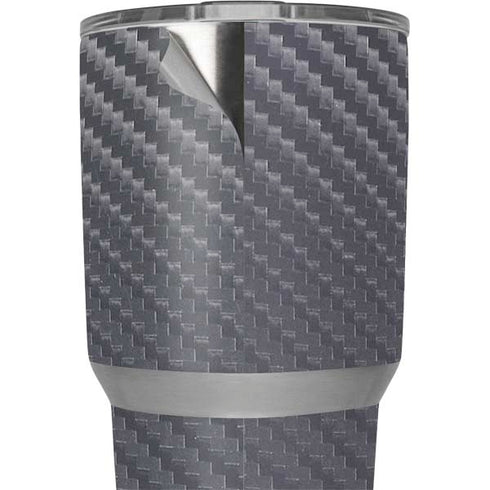 Silver Carbon Fiber Specialty Texture Material Yeti 30oz Rambler Tumbler Skin