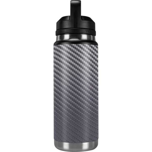 Silver Carbon Fiber Specialty Texture Material YETI Rambler 26oz Bottle Skin