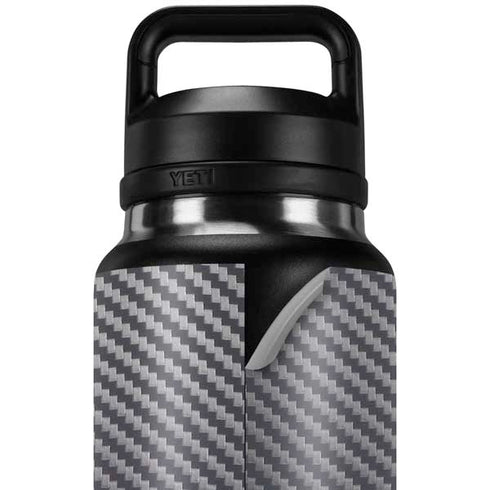 Silver Carbon Fiber Specialty Texture Material YETI Rambler 36oz Bottle Skin