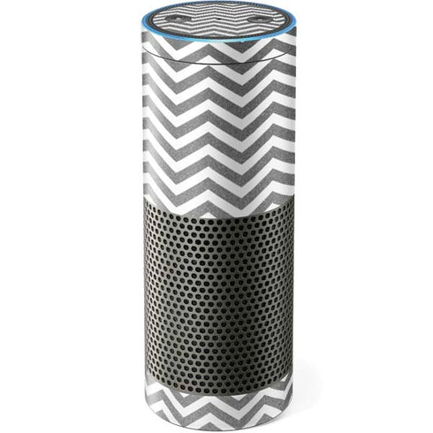 Silver Chevron Amazon Echo Skin