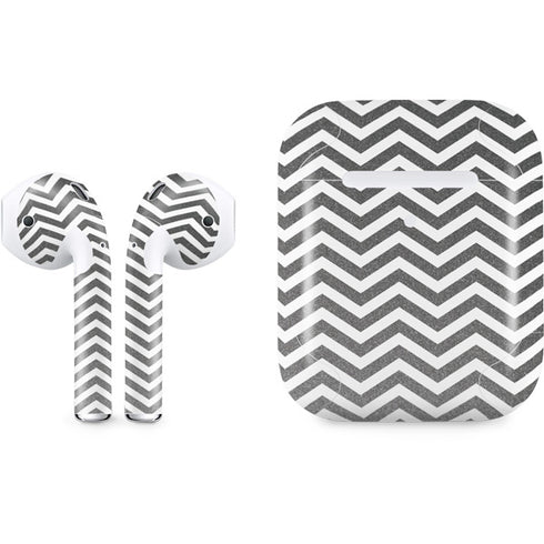 Silver Chevron Apple AirPods 2 Skin