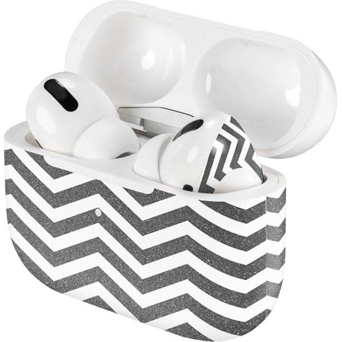 Silver Chevron Apple AirPods Pro Skin