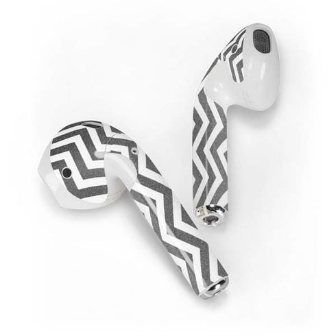 Silver Chevron Apple AirPods Skin