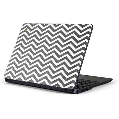 Silver Chevron Samsung Chromebook Skin