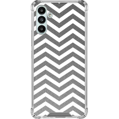 Silver Chevron Galaxy A13 5G Clear Case
