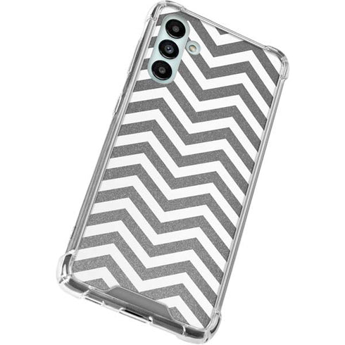 Silver Chevron Galaxy A13 5G Clear Case