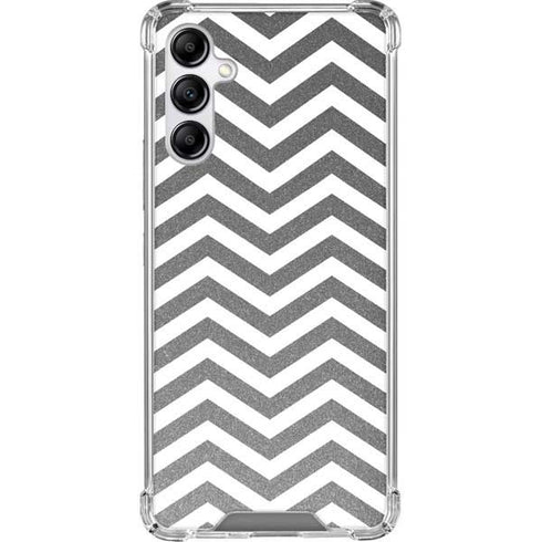 Silver Chevron Galaxy A14 5G Clear Case