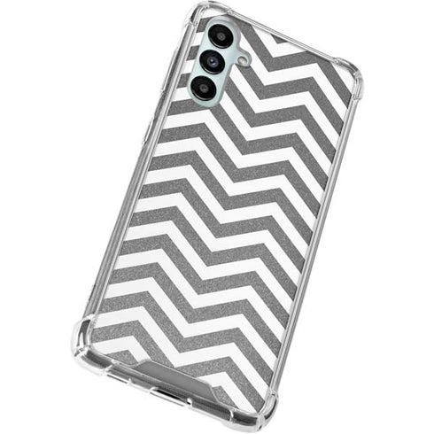 Silver Chevron Galaxy A14 5G Clear Case