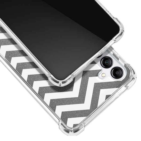 Silver Chevron Galaxy A14 5G Clear Case