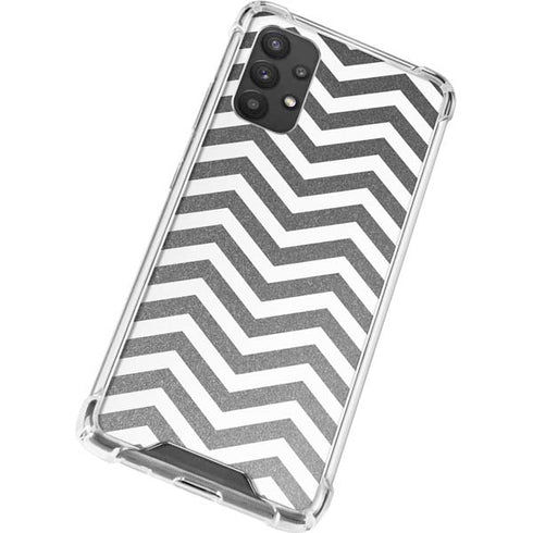 Silver Chevron Galaxy A32 5G Clear Case