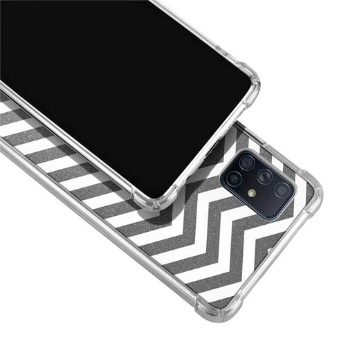 Silver Chevron Galaxy A51 5G Clear Case