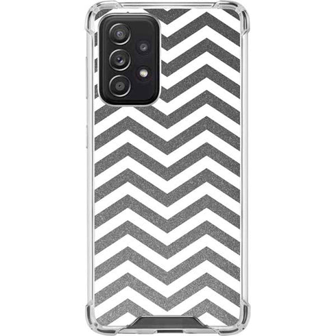 Silver Chevron Galaxy A52 5G Clear Case