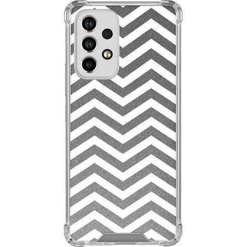 Silver Chevron Galaxy A53 5G Clear Case