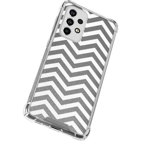 Silver Chevron Galaxy A53 5G Clear Case