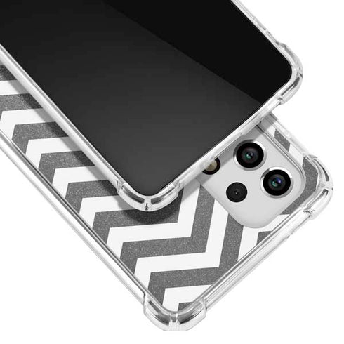 Silver Chevron Galaxy A53 5G Clear Case