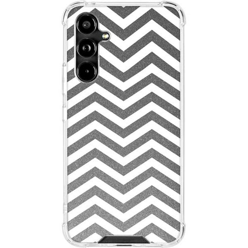 Silver Chevron Galaxy A54 5G Clear Case