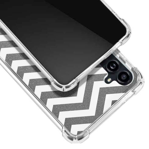 Silver Chevron Galaxy A54 5G Clear Case