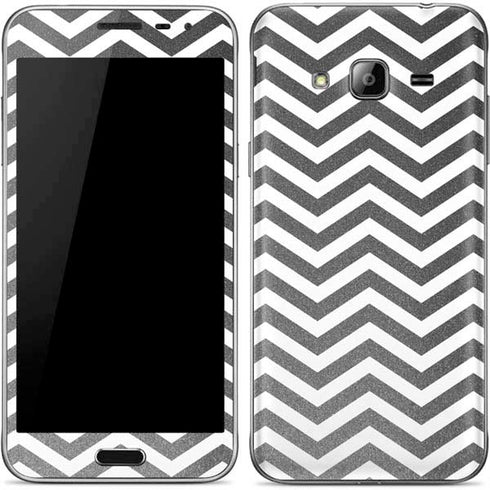 Silver Chevron Galaxy J3 Skin