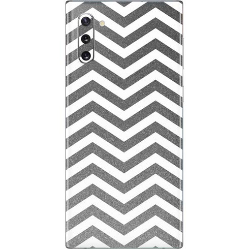 Silver Chevron Galaxy Note 10 Skin