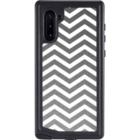Silver Chevron Galaxy Note 10 Waterproof Case