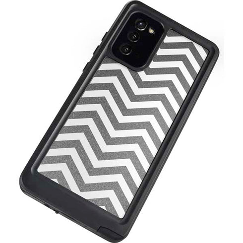 Silver Chevron Galaxy Note20 5G Waterproof Case