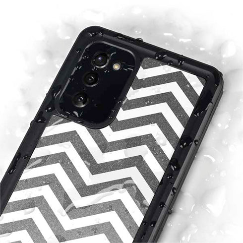 Silver Chevron Galaxy Note20 5G Waterproof Case