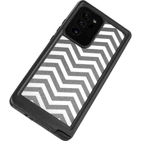 Silver Chevron Galaxy Note20 Ultra 5G Waterproof Case