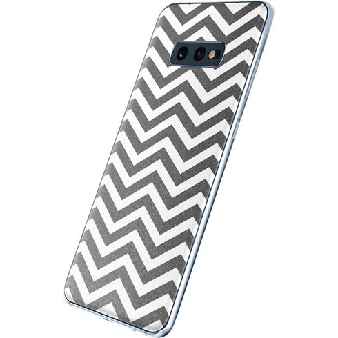 Silver Chevron Galaxy S10e Skin