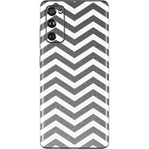 Silver Chevron Galaxy S20 Fan Edition Skin