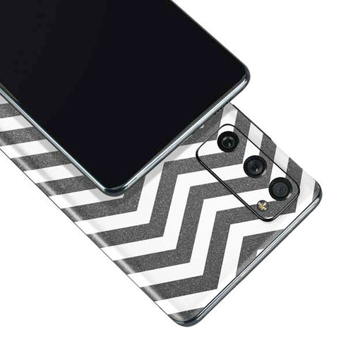 Silver Chevron Galaxy S20 Fan Edition Skin