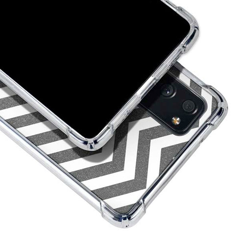 Silver Chevron Galaxy S20 FE Clear Case