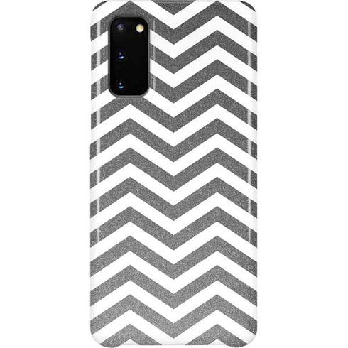 Silver Chevron Galaxy S20 Lite Case