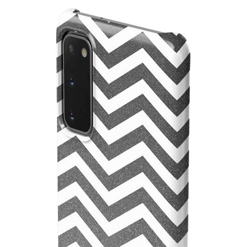 Silver Chevron Galaxy S20 Lite Case