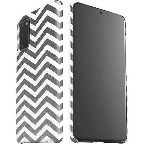Silver Chevron Galaxy S20 Lite Case