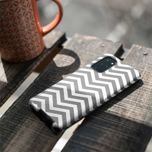 Silver Chevron Galaxy S20 Plus Pro Case