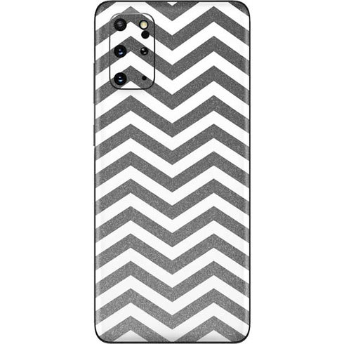 Silver Chevron Galaxy S20 Plus Skin