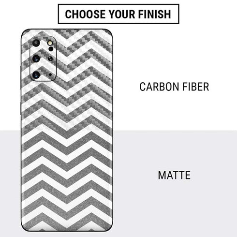 Silver Chevron Galaxy S20 Plus Skin