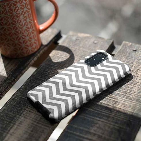Silver Chevron Galaxy S20 Pro Case
