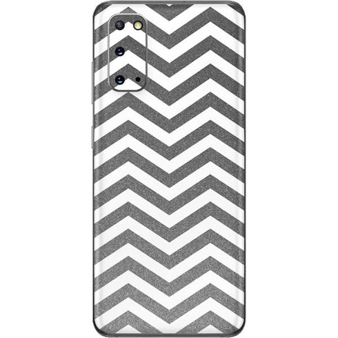 Silver Chevron Galaxy S20 Skin