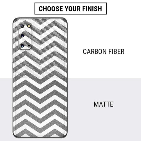 Silver Chevron Galaxy S20 Skin